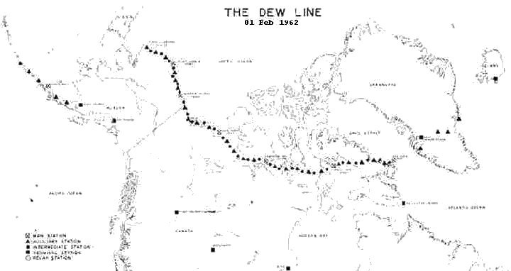 [Map of the DEW Line]