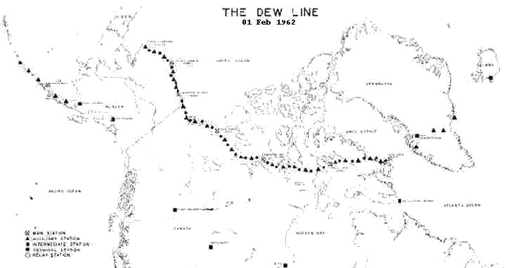 [Map of the DEW Line]