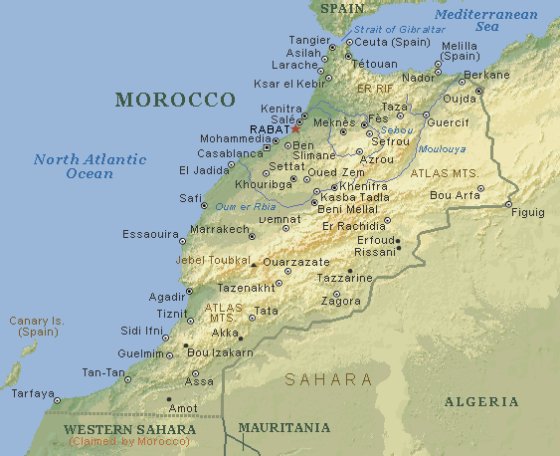 [Map of Morocco]