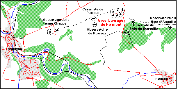 [Map of the Ferme Chappy area]