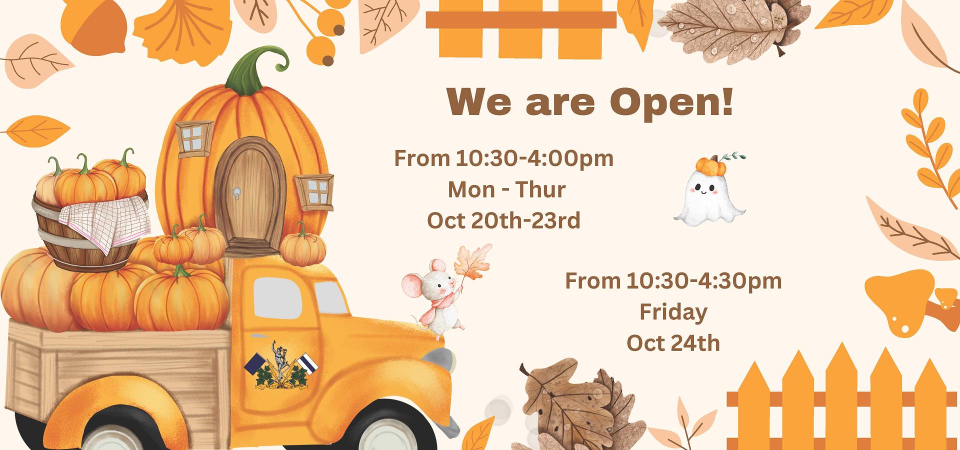 We are open